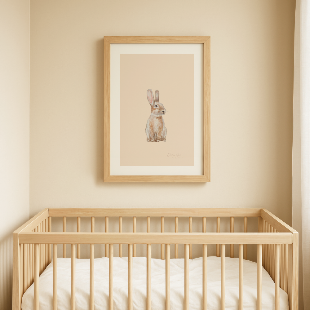 Poster Kinderkamer | Haasje - Afbeelding 3
