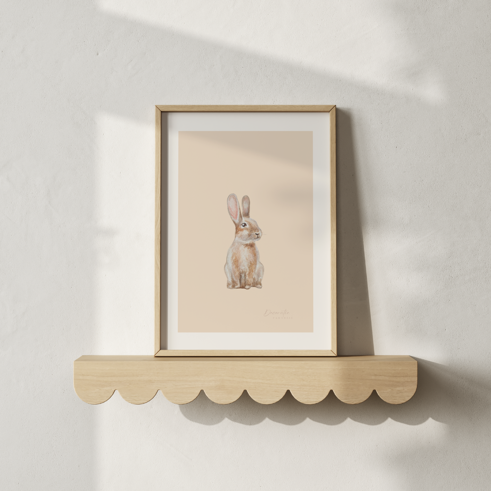 Poster Kinderkamer | Haasje - Afbeelding 2